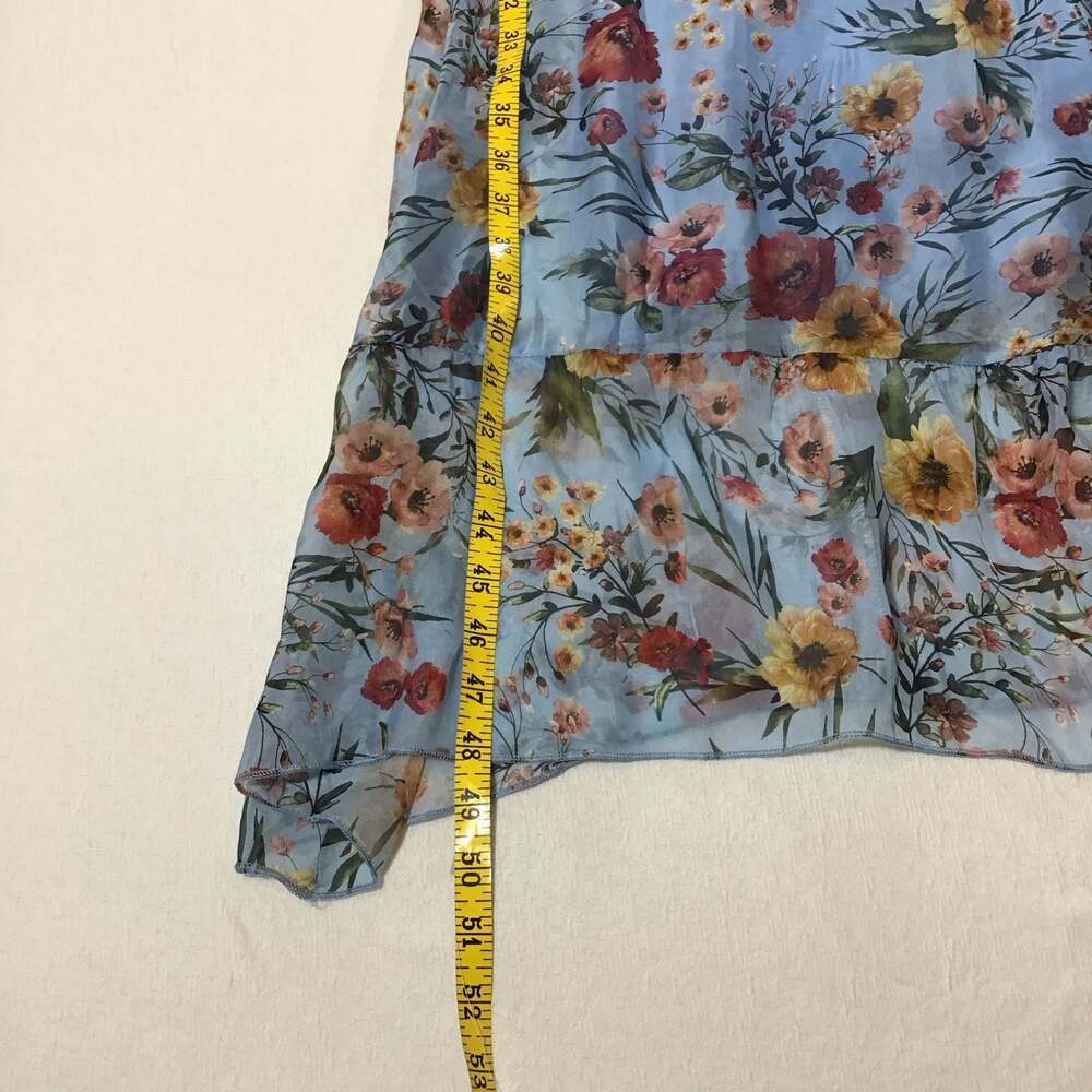 Le Ragazze Italian Floral Silk Blend Sleeveless Maxi Dress Size L boho - Picture 7 of 8
